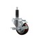 Service Caster 3'' SS Maroon Poly Swivel 1'' Expanding Stem Caster with Brake SCC-SSEX20S314-PPUB-MRN-TLB-1 - alternate 1